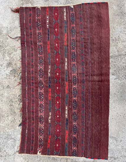 Hand Woven Turkmen Sack / Yastik 24 x 73 cm