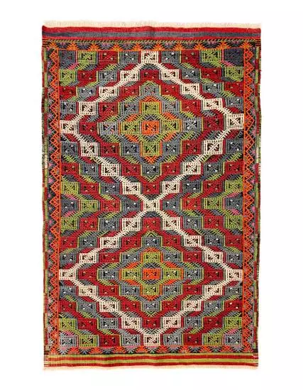 Antalya Gazipaşa Sandık Yenisi Cicim Kilim Kirman 89x142 cm