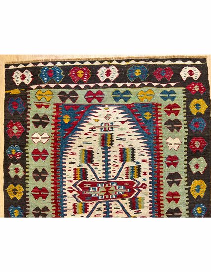 Antique Aydın Cine Karpuzlu Turkish Kilim 120 x 186 cm