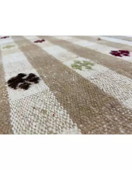 Hand Woven Osmaniye Karatepe Cecim Kilim Coated Solid Bench