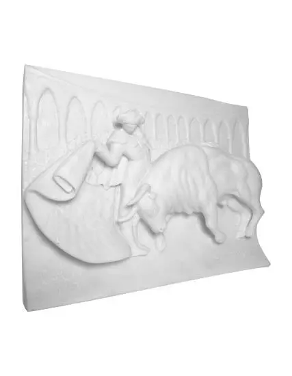 Matador Bull Relief Decorative Sculpture Afyon Marble PGI