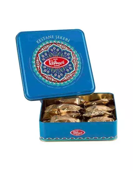 Kafkas Bursa Candied Chestnut Tile Tin Box 344g PGI