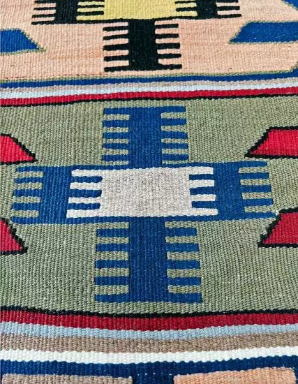 Hand Woven Konya Colorful Quarter Rug Kirman