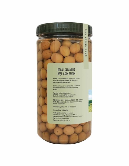 Kristal Natural Pickled Green Scratched Olives 1 Kg 2xl PDO