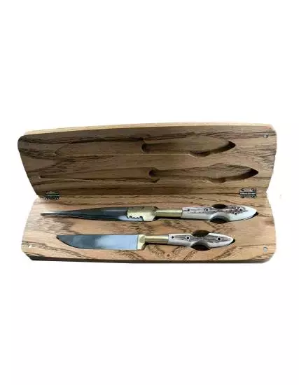 Handmade Buckhorn Sürmene Wedge & Knife Set PGI