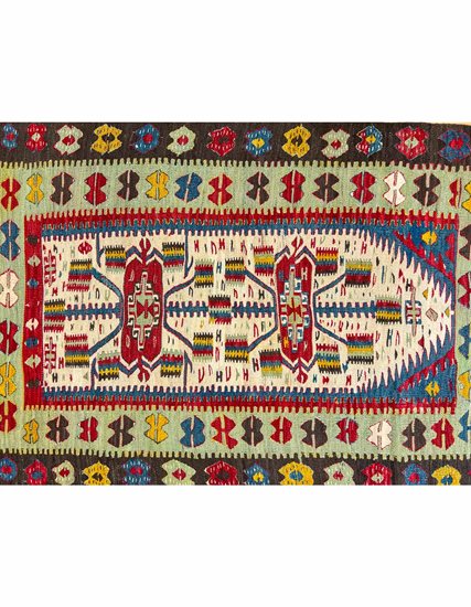 Antique Aydın Cine Karpuzlu Turkish Kilim 120 x 186 cm