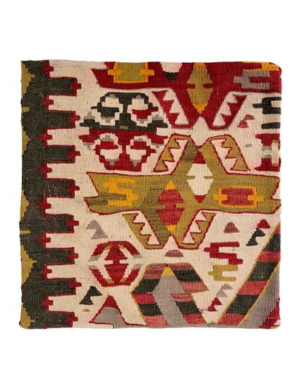 El Dokuma Anatolia Tribal Kilim Yastık 50x50 cm