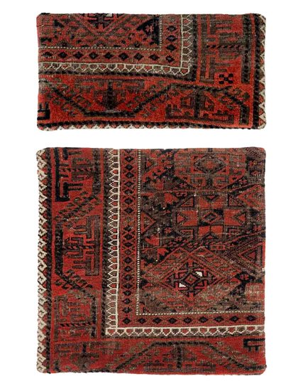Handmade Afghan Baloch Carpet Vintage Throw Pillow Set 8 Pcs