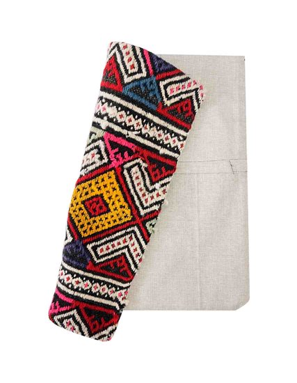 Hand Woven Çanakkale Kozak Cicim Kilim Pillow 50x50 cm