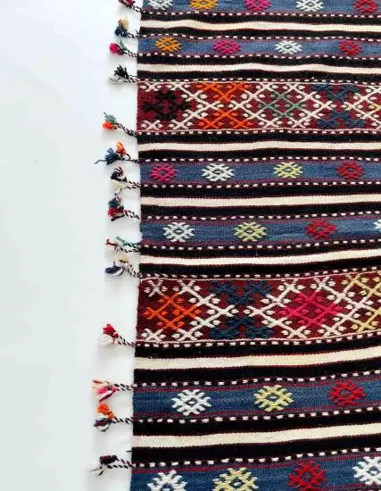 Handmade Çanakkale Kozak Joyful Cicim Kilim 163x235 cm