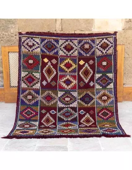 Hand Woven Konya Karapınar Cicim Anatolia Rug