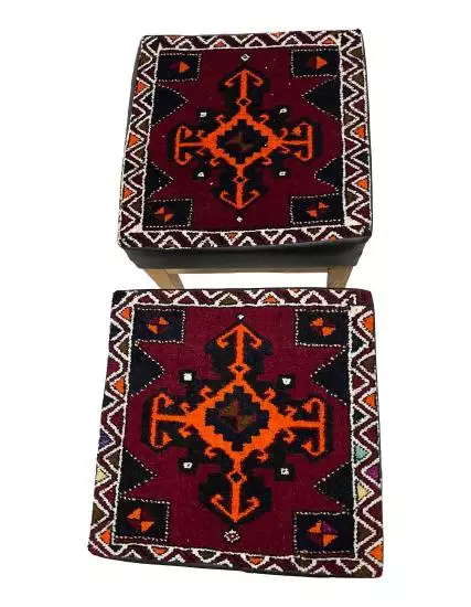 Pouf Chair Malatya Akçadağ Carpet Coated Set of 2