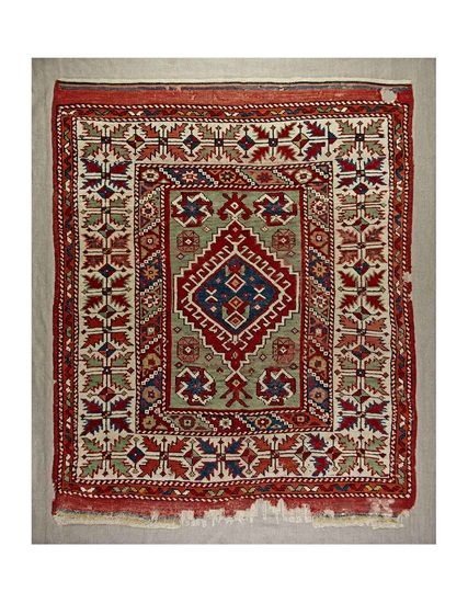 Antik Bergama Halısı 19. Yüzyıl Ortası 109 x 142 cm