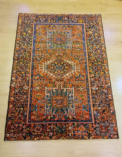 Hand-Knotted Karaca Heriz Carpet 105 x 145 cm