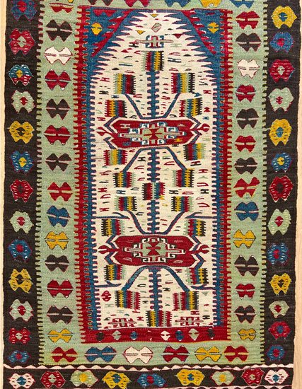 Antique Aydın Cine Karpuzlu Turkish Kilim 120 x 186 cm