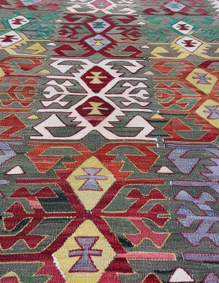 Turkish Sivrihisar Antique Kilim 133 cm x 286 cm