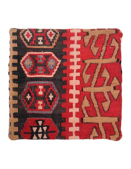 El Dokuma Etno Natural Kilim Yastık 39x39 cm