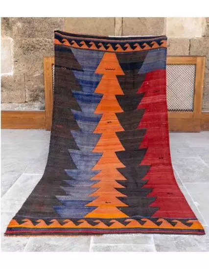 Hand Woven Unique Retro Osmaniye Village Rug