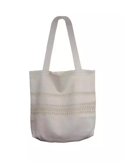 Çınarcık İşi Hand Woven Silk Bag Cream, PGI