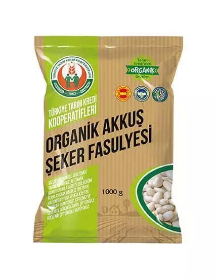 Organik Akkuş Şeker Fasulyesi 1 Kg. Coğrafi İşaretli